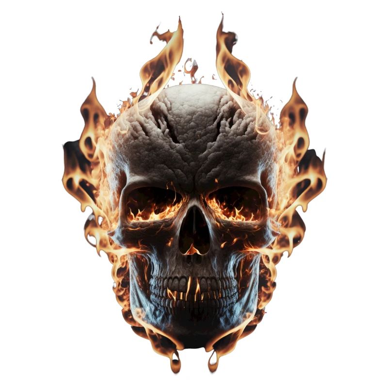 Skull And Bones Baptised In Flames