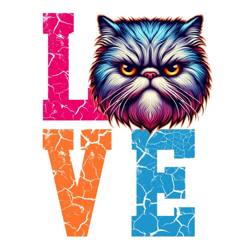 Grumpy love cat