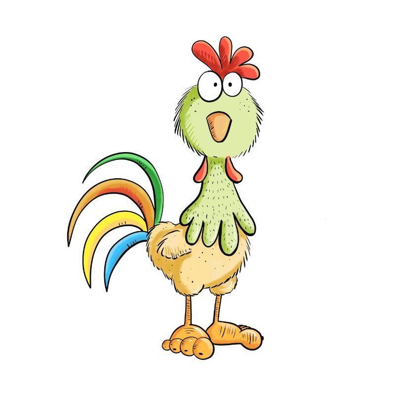 Crazy rooster - chicken - rooster - bird