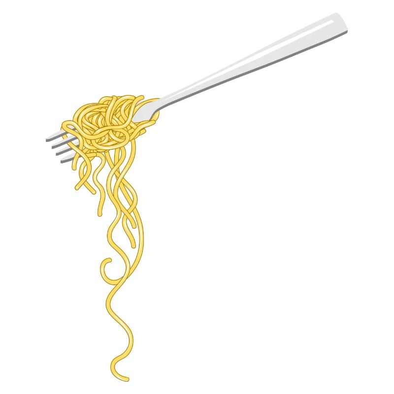 Spaghetti pasta on a fork