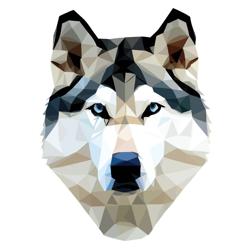 Polygone de chien husky