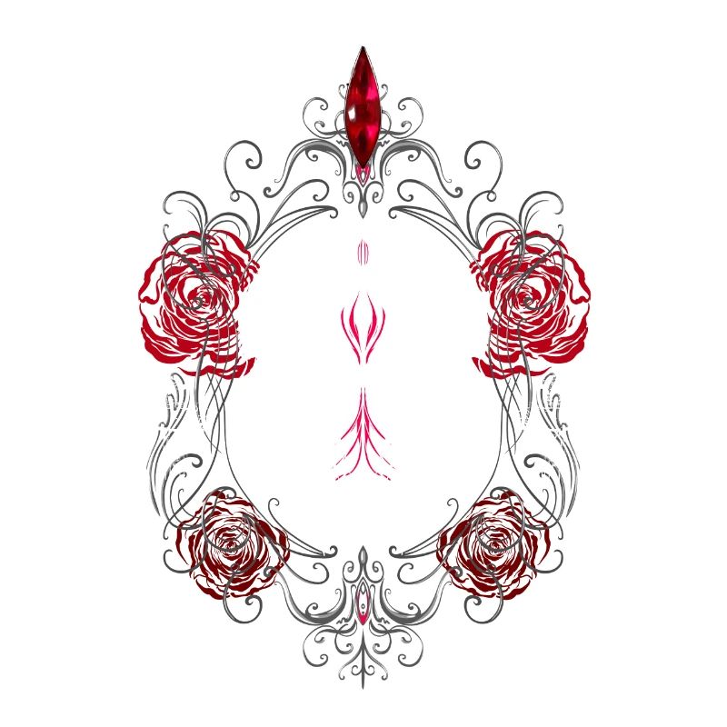 Skull with Red Roses Gothic Ästhetik