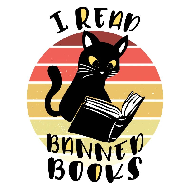 Ich lese verbotene Bücher Katze