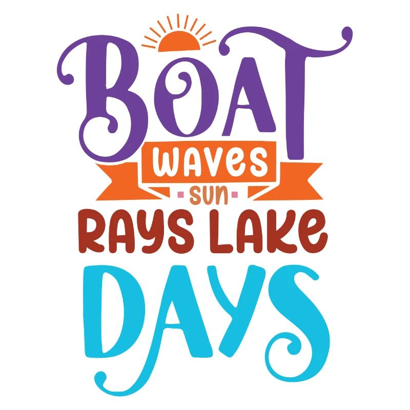 Boat Waves Sun Rays Lake Days