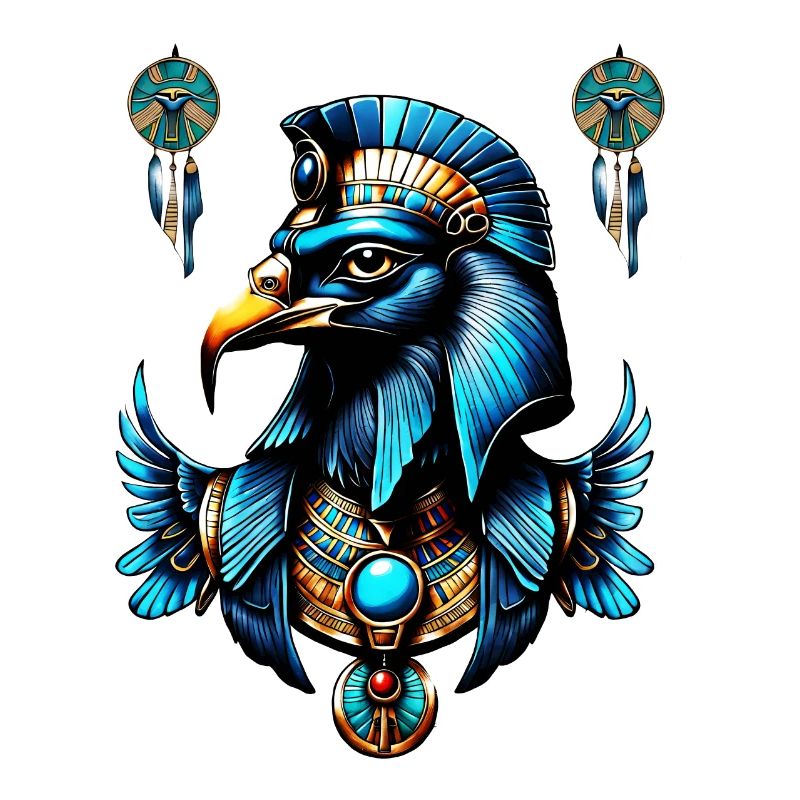 Horus, the Egyptian falcon god.