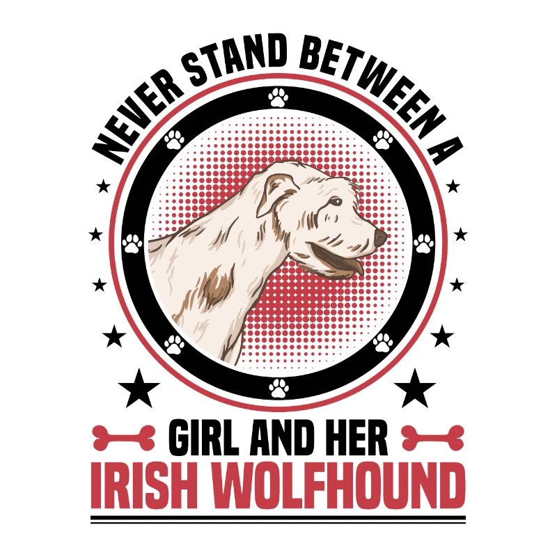 Mädchen mit Irischer Wolfshund Windhund