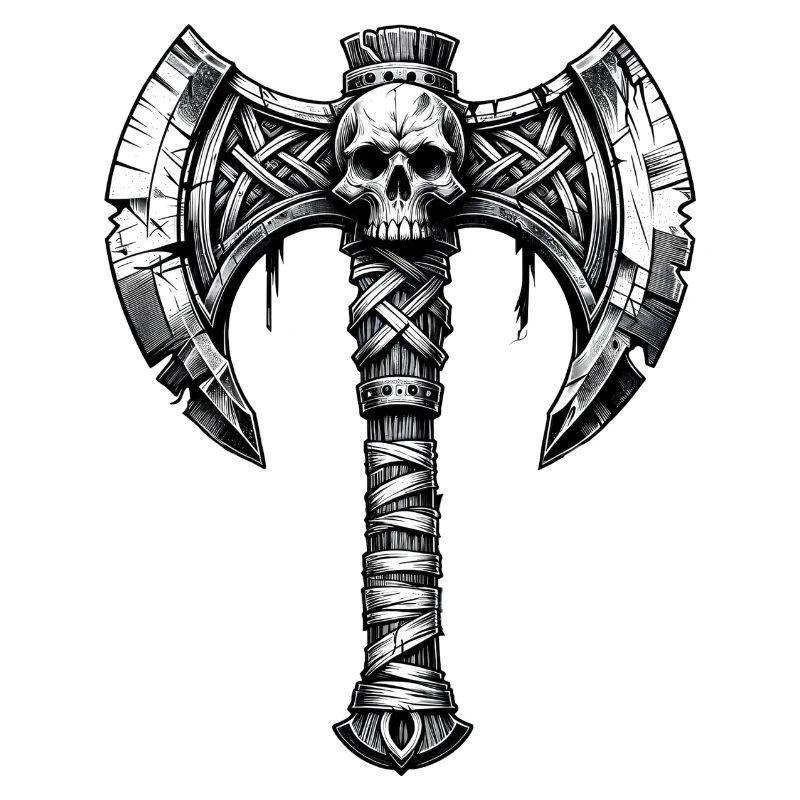 Axe throwing axe skull design