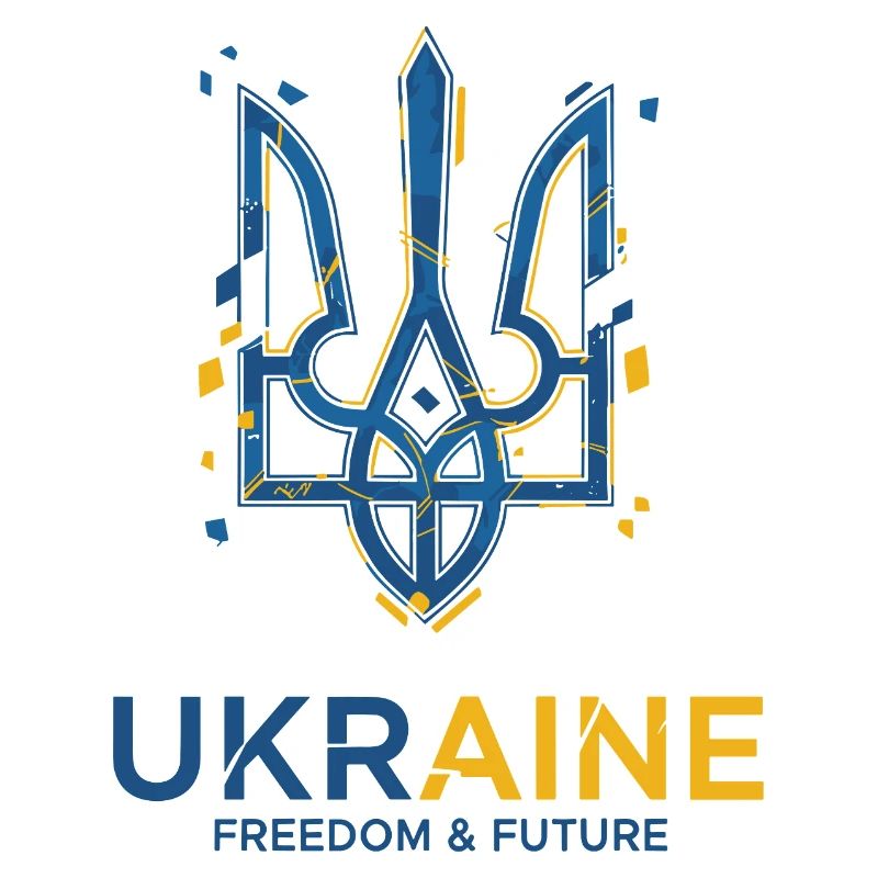 Ukrainian Trident Emblem with Freedom Theme
