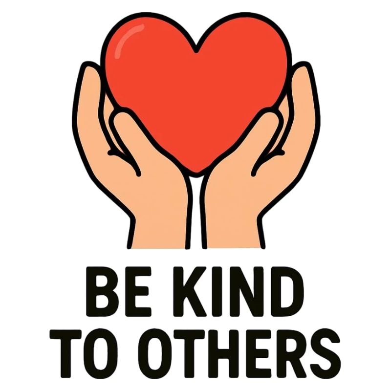 Hände halten Herz der Güte