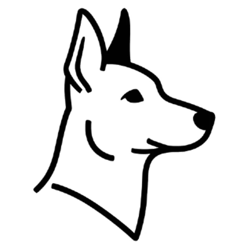 Minimalist German Shepherd - Line Art