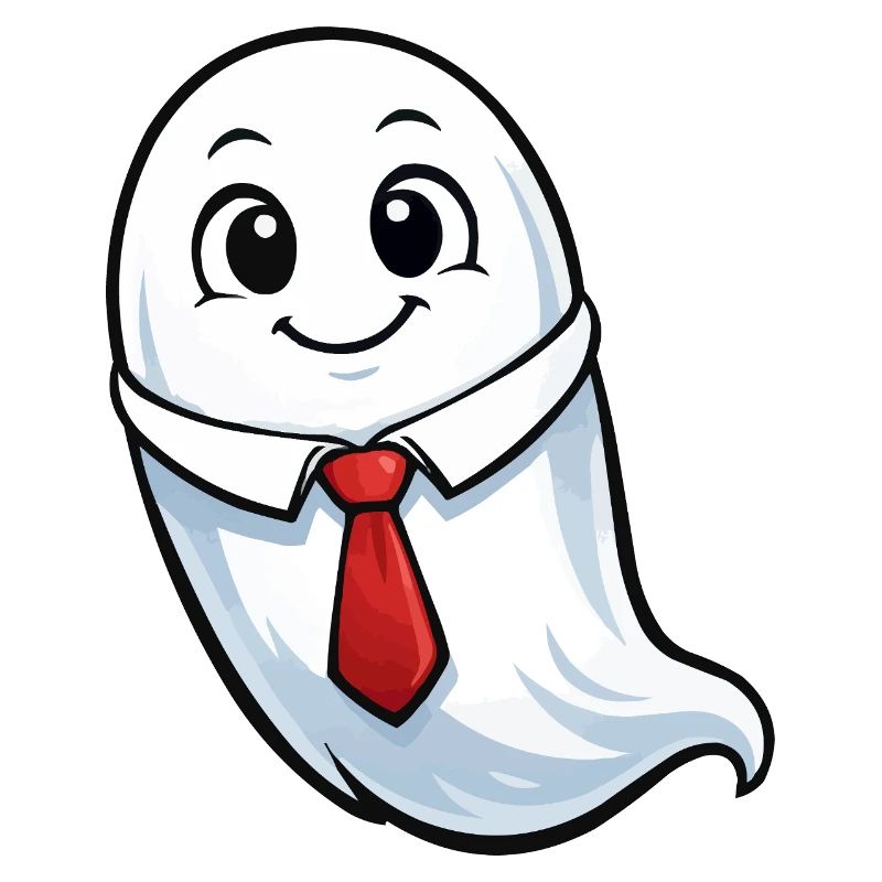 Talking ghost in suit