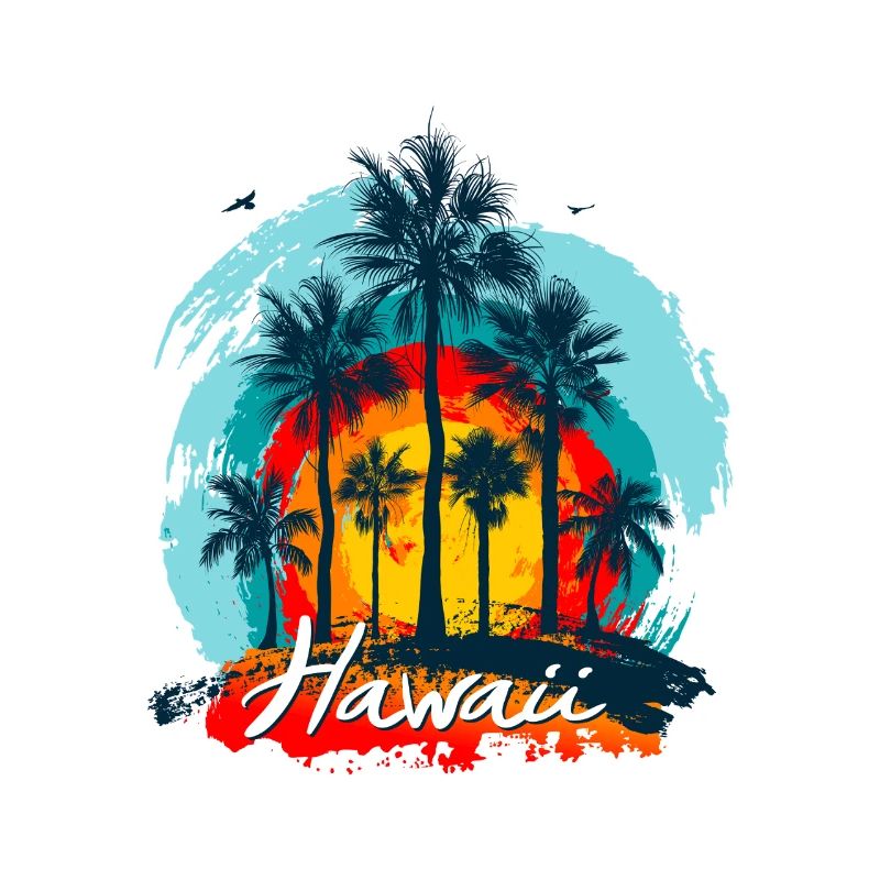 Palm Sunset Hawaii Splash