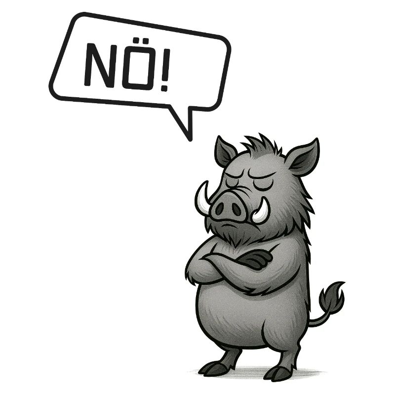 Nö! Wildschwein – Bockiger Keiler Statement