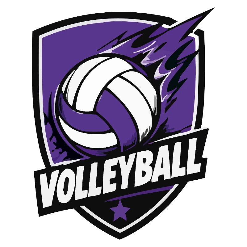Logo de volley-ball Purple Shield