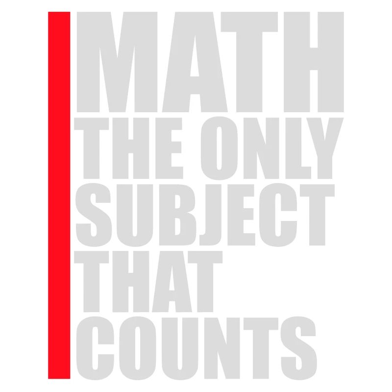 Math The Only Subject That Counts Nerd Mathe Logo