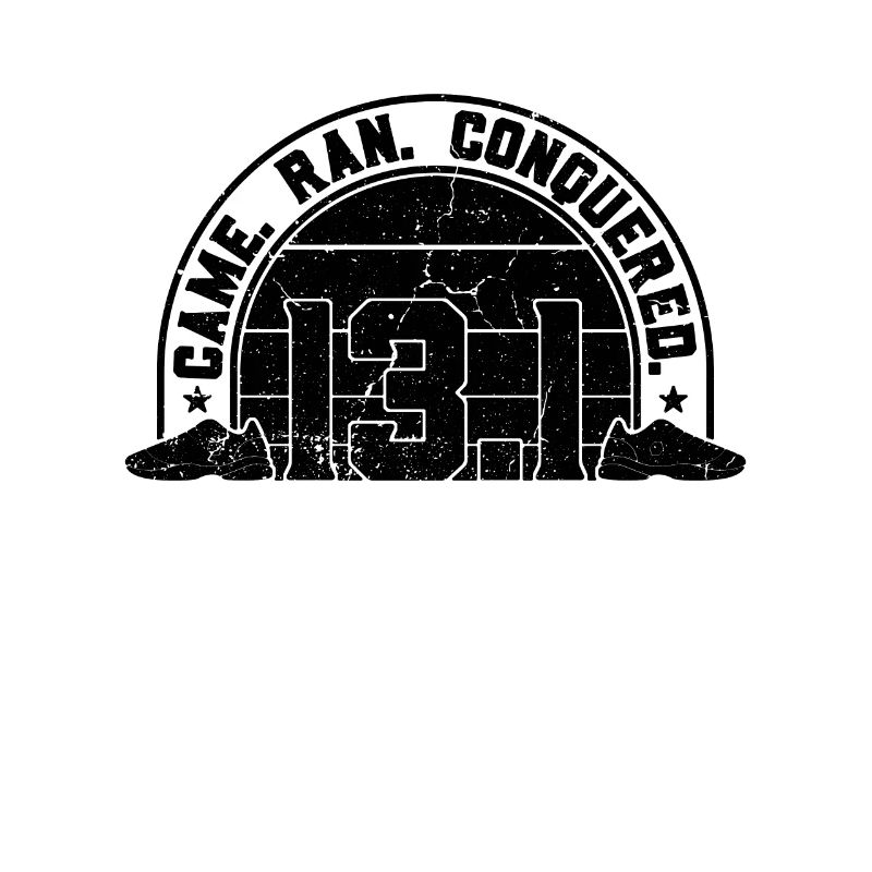 13.1 Came Run Conquered Retro Training Marathoner