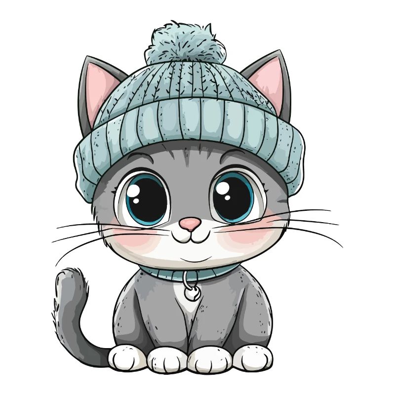 Chat mignon mignon bébé enfants animal dessin animé