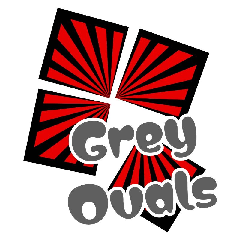 Red Squares Grey Ovals