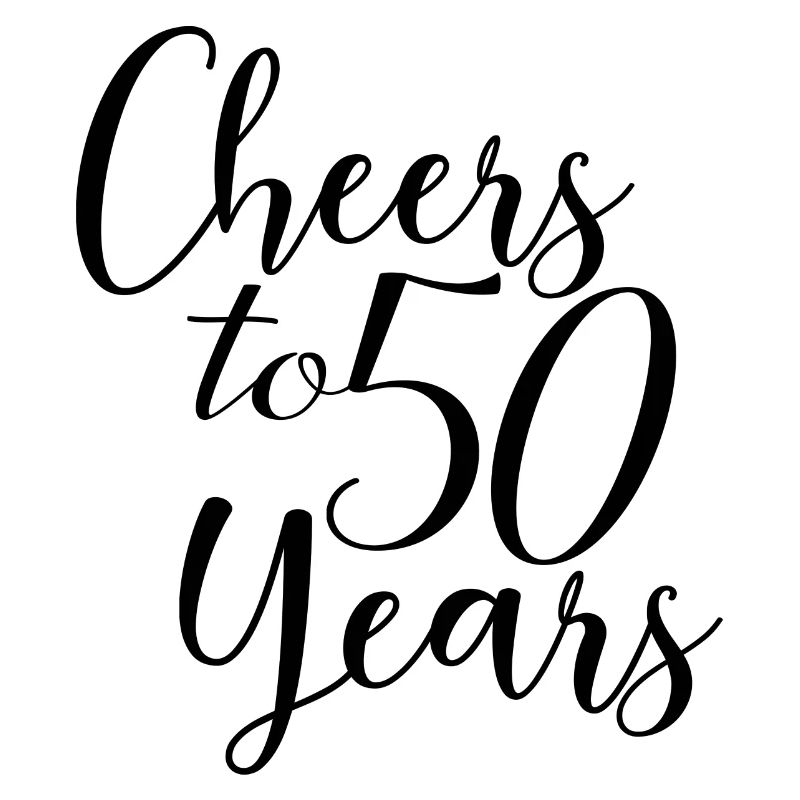 Cheers To 50 Years - Geburtstags- oder Jubiläumsgeschenk