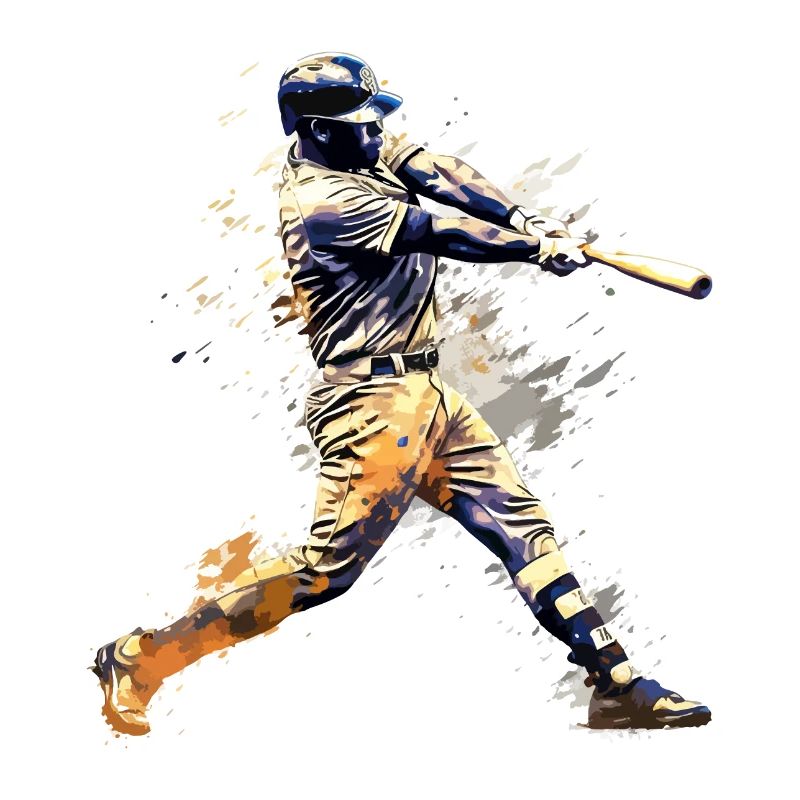 Baseball Baseball Player Home Run Bats Splash