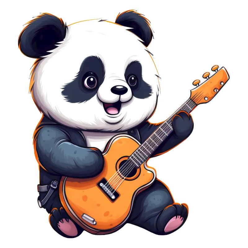 Panda guitarist