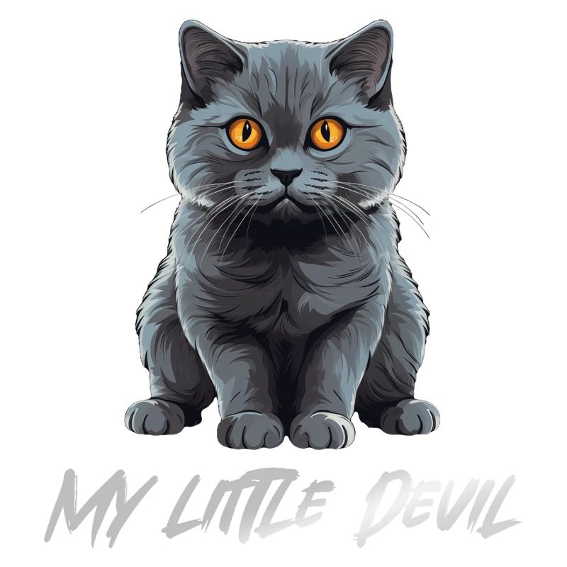 Chat Gris Mignon Mon Petit Diable