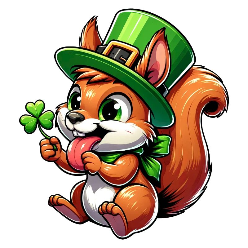 Écureuil effronté de la Saint-Patrick