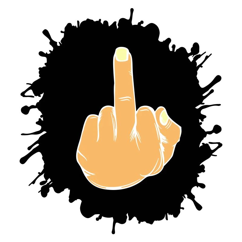 Splatter middle finger