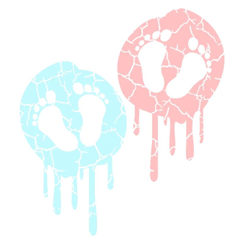 2 Twins Bébés Enceinte Ventre Empreinte Pieds