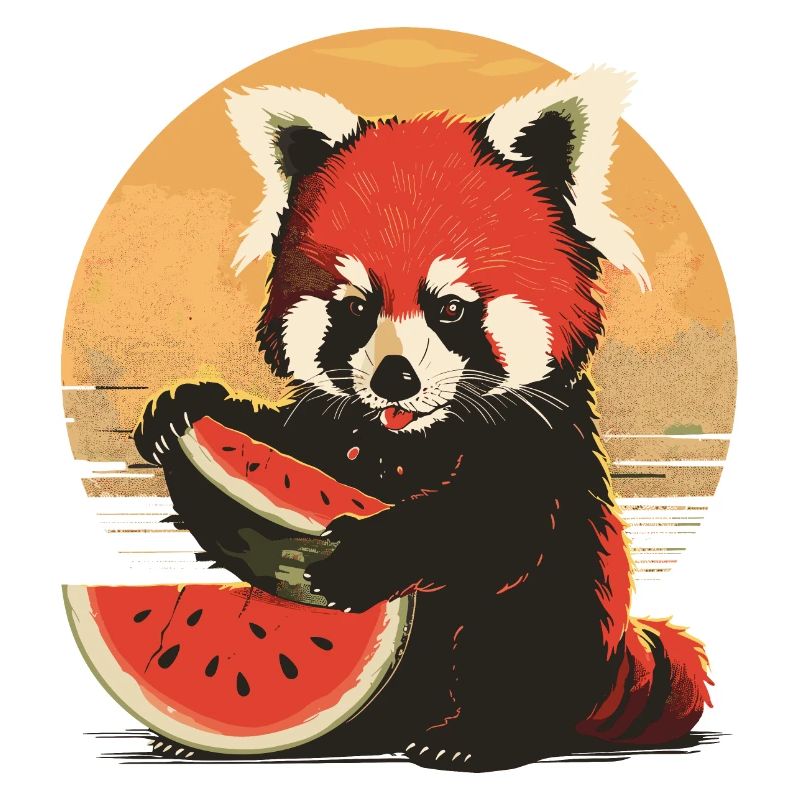 Red Panda Chat Ours Red Panda Pastèque Cool