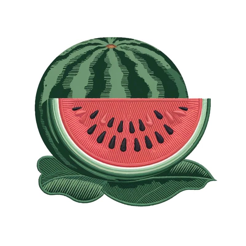Pastèque brodée