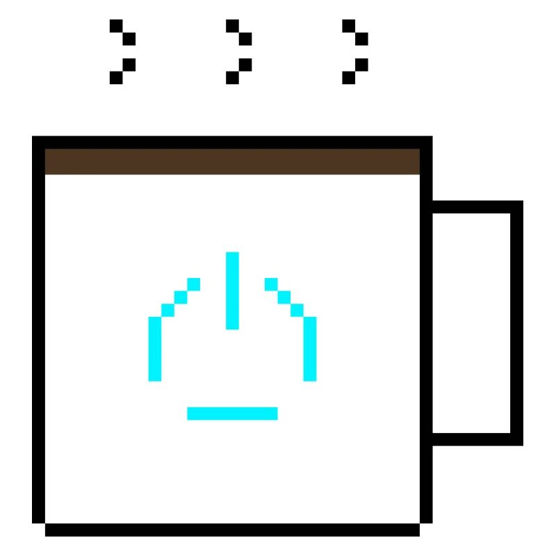 Power-Up Coffee : Conception rétro de pixel art pour le jeu
