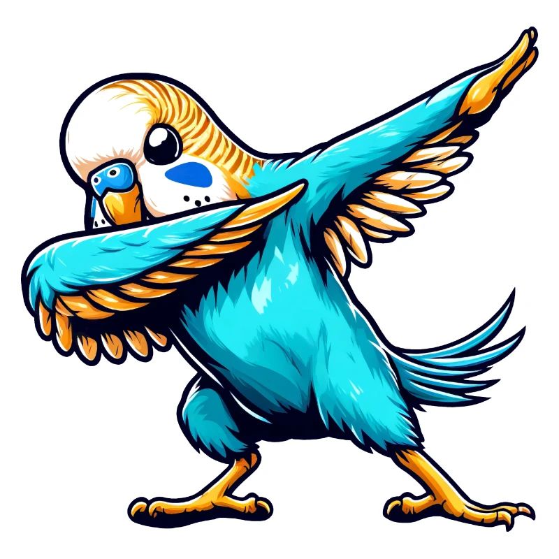 Cool Budgie Dabbing Comic