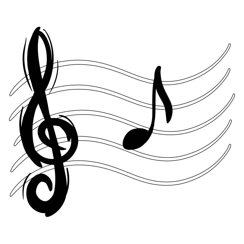 Clé de violon Note La / A Portées Partition