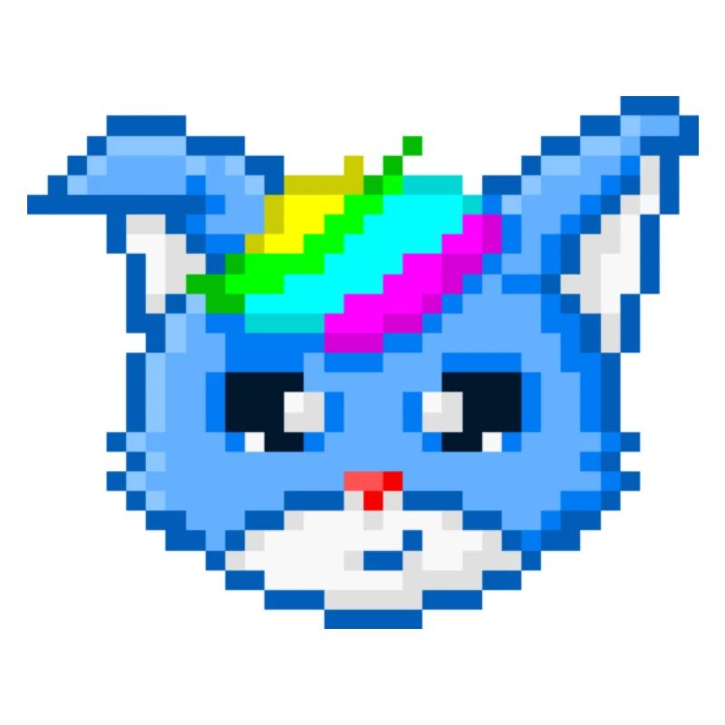 Pixelart Blue fox
