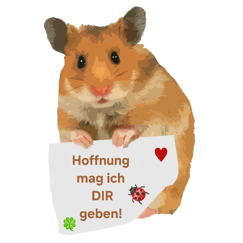 Hamster Zettel Hoffnung Hoffnungsträger