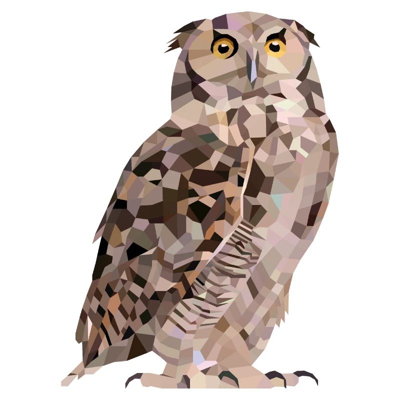 Owl in polygon design