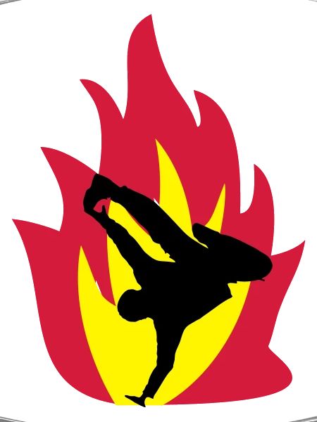 Breakdancer in the fire