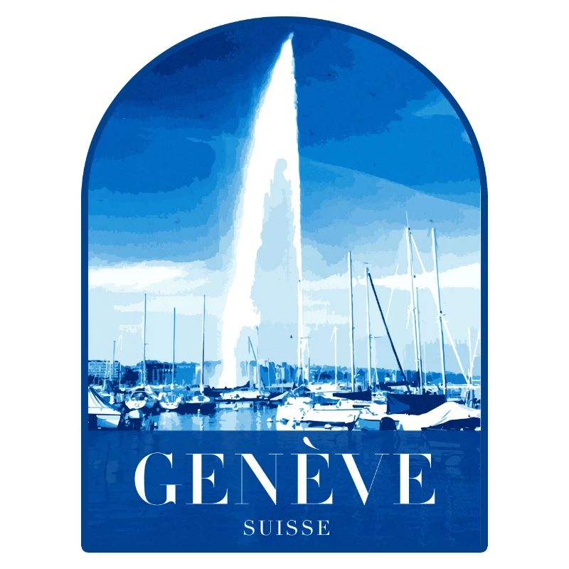 Geneva JetdEau Harbour Motif