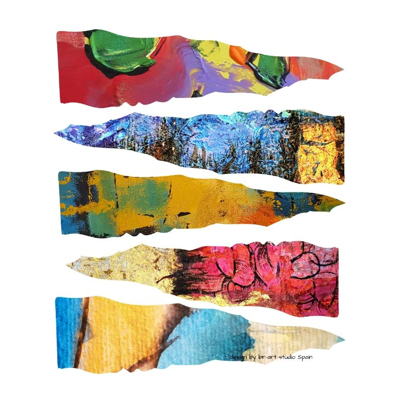 Abstract Colorful Paint Layer Design