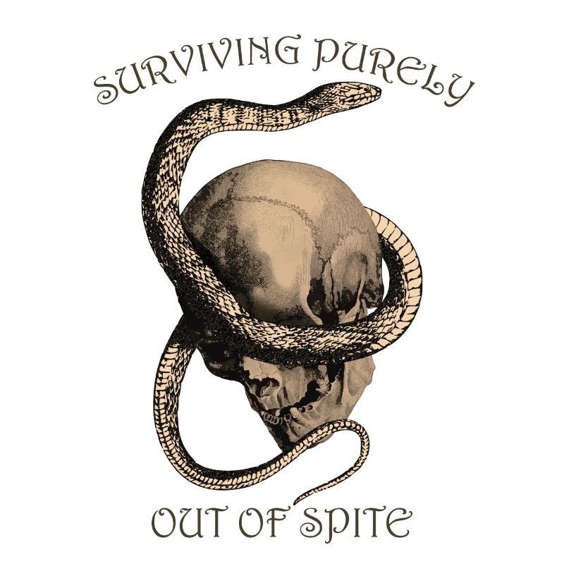Gothic Skull & Snake Design