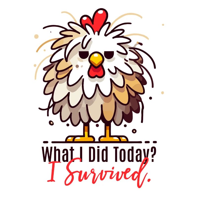 Funny Survival Chicken – Survived Today!