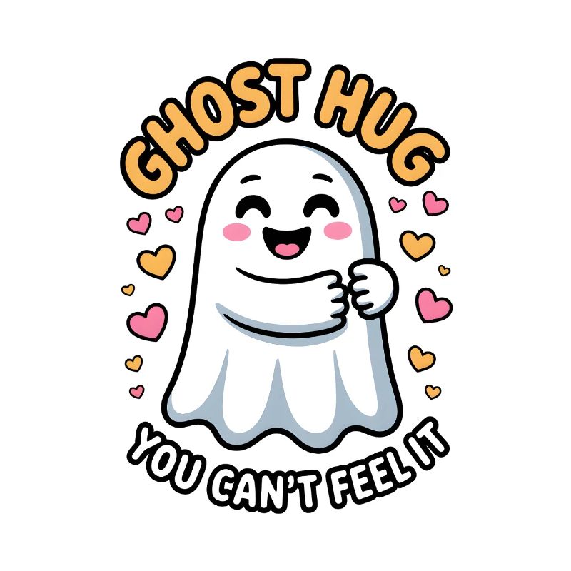 Serious Ghost Hug Expression of Joy