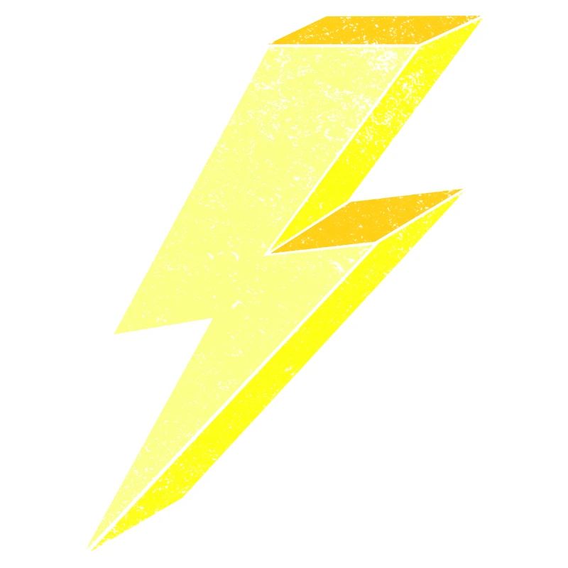 Lightning symbol stain design on clothes 3D