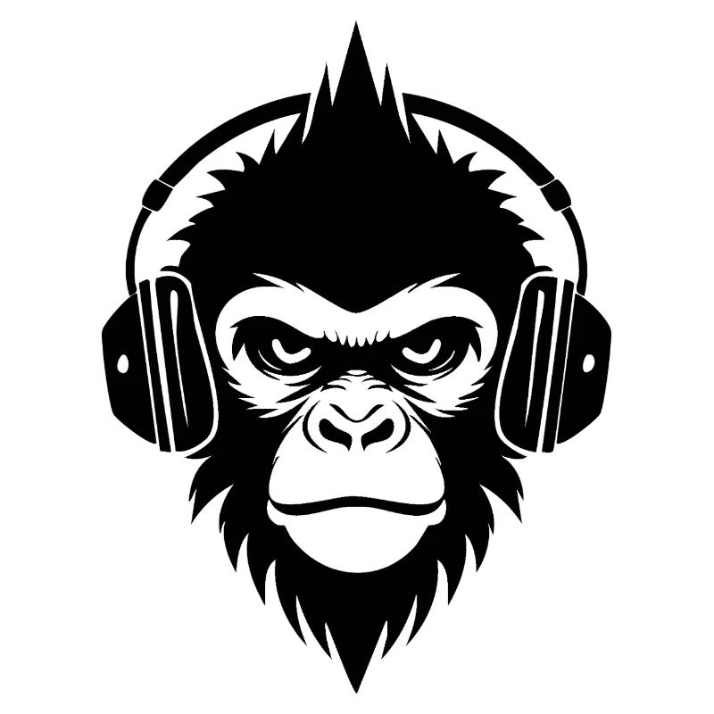 Classic Monkey Head Punk Studio Mix Shirt