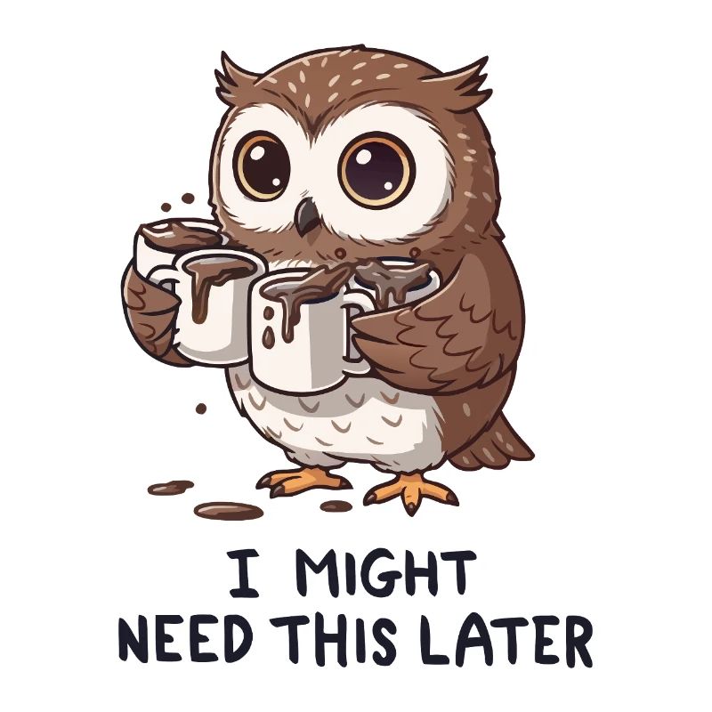 I Need Coffee For Later - Funny Owl
