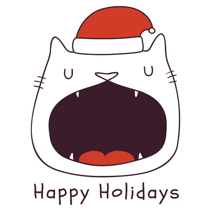 Drôle de chat de Noël