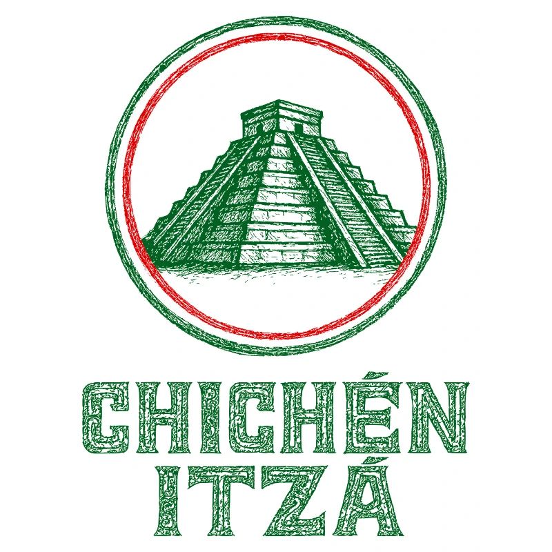 Drapeau du temple de Chichen Itza Mexique