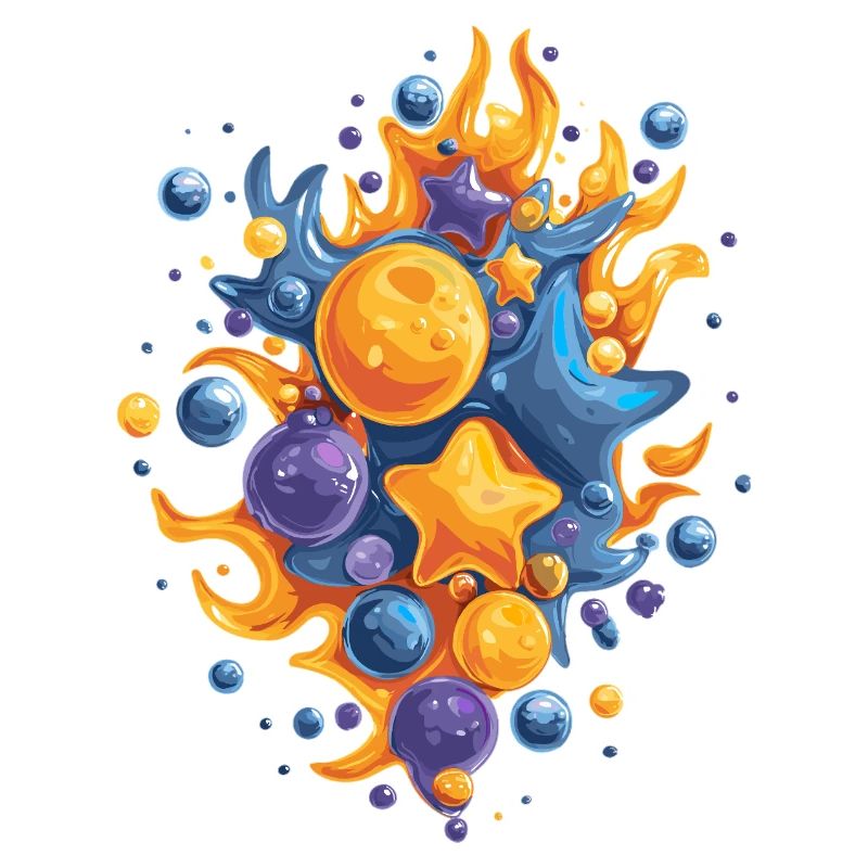 Kometenfeuer Farbexplosion