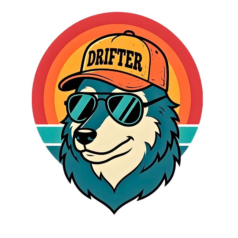 Drifter Wolf Sonnenuntergangs-Tee